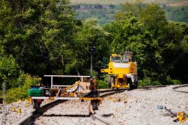 construction of a railway track work