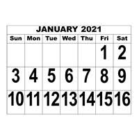 Free printable 2021 calendars are ready to download! Low Vision Print Calendar 2021