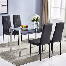 5 piece dining table set 4 chairs table