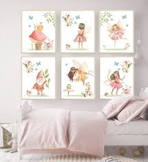 Fairy Wall Art Fairy Nursery Decor Pink