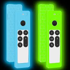 Buy 2Pack]Silicone Protective Case for 2021 New Apple TV Siri Remote  Control,for Apple TV 4K HD2nd GenerationSiri Remote Replacement Shockproof  Battery Back Covers Case Holder Skin-Glowblue Glowgreen Online in  Uzbekistan. B098STYWVQ