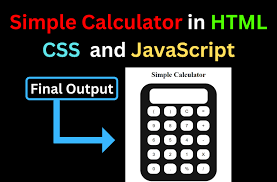 calculator in html css javascript