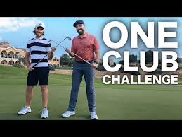 Rick shiels takes on hogan's alley with hogan's club! Rick Shiels Vs Tommy Fleetwood One Club Challenge Golf Tips Zone