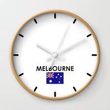 Melbourne Time Zone Newsroom Wall Clock