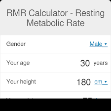 rmr calculator resting metabolic rate