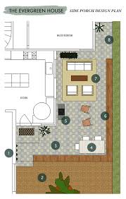 evergreen house side porch design plan