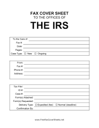Irs Cover Sheet Fax Cover Sheet At Freefaxcoversheets Net
