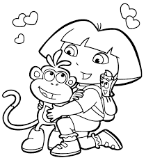 Dora Boots Coloring Page Coloring Pages For The Grandchildren