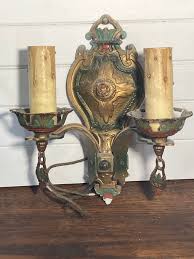 Antique Wall Sconce Electric Double