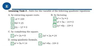 Answered A By Extracting Square Roots