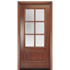 6 lite tdl mahogany exterior door