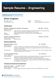 Free Sample Resume Format For Engineering Student Templates At