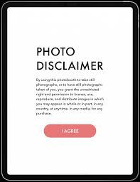 disclaimer screen photobooth supply co