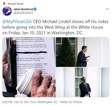 The notes, captured by a photographer as mr lindell entered the oval office on friday, come after mr lindell tweeted then deleted calls for the. Ukwrvjgdi4urbm