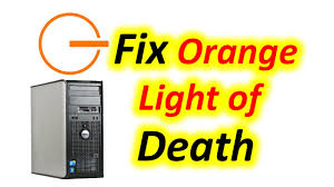 orange light on computer power on