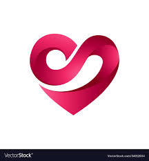 love letter s logo royalty free vector