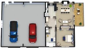 Large Garage Apartment Plan With Balcony