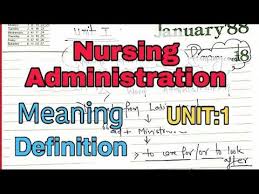 definition nursing administration