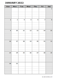 2022 blank daily planner free