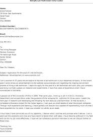 Cover Letter For It Technician Job Cover Letter Sample For Lab