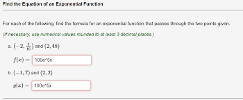 equation of an exponential function