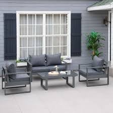 Outsunny Metal Garden Furniture Set