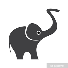 Wall Mural Vector Happy Logo Elephant