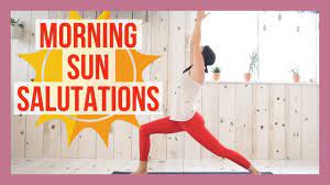 15 min morning sun salutations yoga