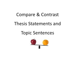 Sample Thesis Statement Compare Contrast Essay The