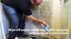 removing hard water stains from tiles