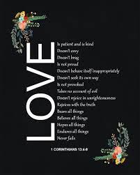 1 Corinthians 13 Bible Verse Art Print ...