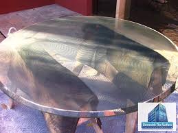 scratched glass table resurfaced like