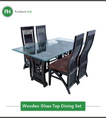 dining table set artistic glass top