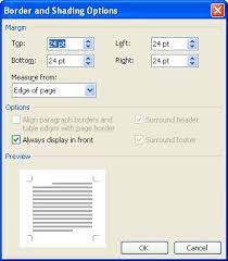 chopped off page borders microsoft word