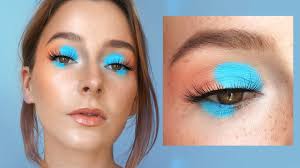 simple editorial blue makeup tutorial