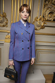 striped suit at louis vuitton fall 2023