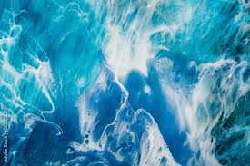 Acrylic Ink Water Sea Foam Cyan Blue