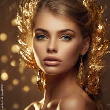 yellow fashion makeup fashion portrait