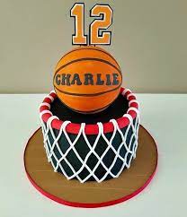 ring cake with styrofoam basketball
