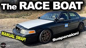 crown vic into a race car