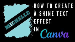 an animated shine text effect in canva