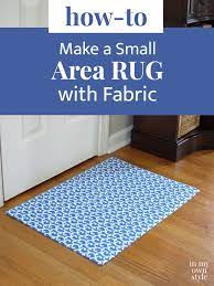 how to make a custom rug out of fabric