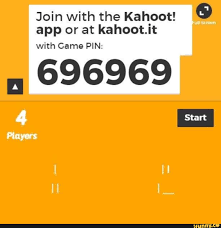 app or at kahoot it with game pin