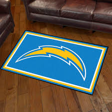 los angeles chargers area rug 3 x 5