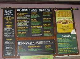 the menu at potbelly sandwich works