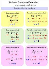 Solving Equations Worksheets Math