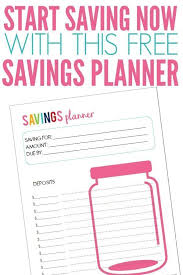 Free Printable Savings Planner Savings Planner Savings