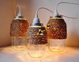 The Hive Mason Jar Pendant Lights Set