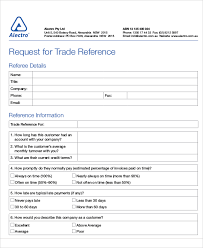Trade Reference Request Form Under Fontanacountryinn Com