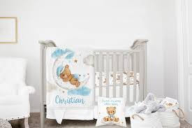 Teddy Bear Crib Bedding Set Baby Boy